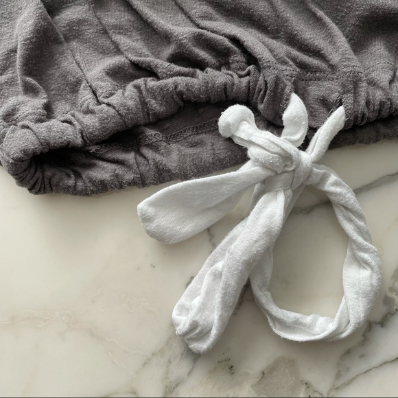 Cozy Eberjey Charcoal Lounge Bow Top M - Picture 9 of 10